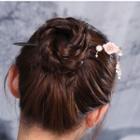 Rhinestone Flower Pearl Drop Hair Stick