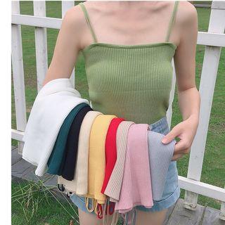Double-strap Rib Knit Camisole