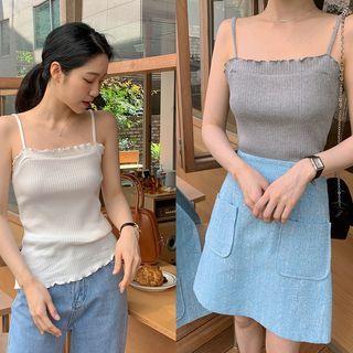 Lettuce-edge Strappy Cami Top