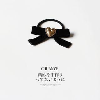 Heart Ribbon Hair Tie / Hair Clip