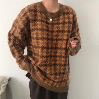 Houndstooth Loose Sweater