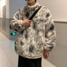 Tie-dye Fleece Zip-up Jacket