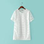 Short-sleeve Lace Long Top