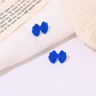 Bow Stud Earring Blue - One Size