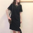 Cutout Bow Short-sleeve Dress