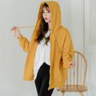 Plus Size Zip-up Hoodie In 8 Colors