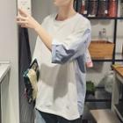 Elbow-sleeve Mock Two-piece T-shirt (various Designs)