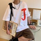 J Print Oversized Tee