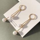 Ball Drop Ear Stud 1 Pair - As Shown In Figure - One Size