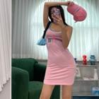 Sleeveless Printed Minidress Pink - One Size