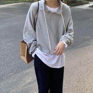 Half-zip Sweatshirt Gray - One Size