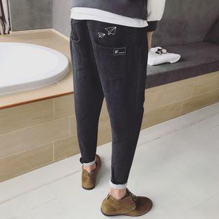Embroidered Harem Sweatpants