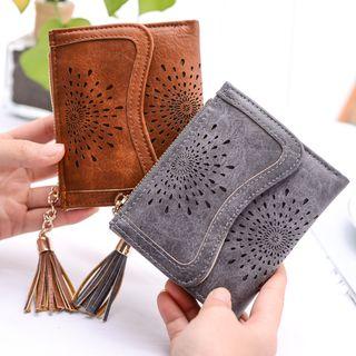 Faux Leather Laser Cut Wallet