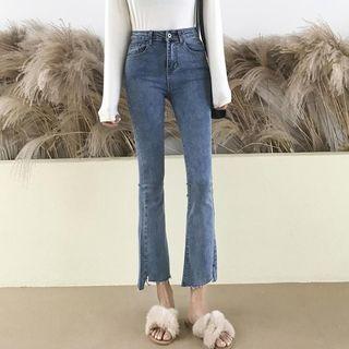 Boot-cut Asymmetric Jeans