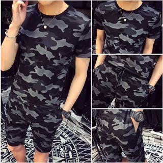 Set: Short-sleeve Camouflage T-shirt + Shorts