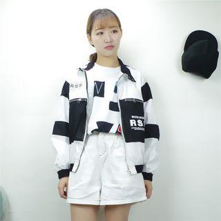 Color Panel Zip Jacket