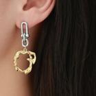 Geometry Drop Earring 1 Pair - Gold & Silver - One Size