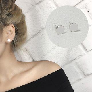 Disc Stud Earrings