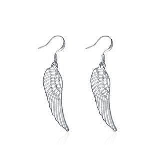Fashion Simple Wings Earrings Silver - One Size