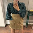 Striped Shirt Long-sleeve Top - Stripe - One Size