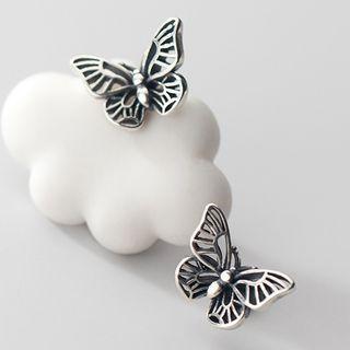 Butterfly Stud Earring 1 Pair - S925 Sterling Silver Earring - One Size