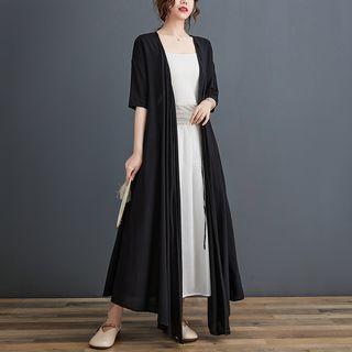 Short-sleeve Jacket Black - One Size