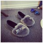 Bow Furry Flats