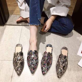 Fabric Pointed Mules