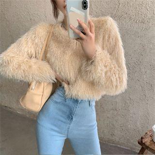 Furry Crop Pullover - 2 Colors