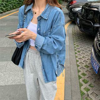 Long-sleeve Denim Shirt / Tank Top / Sweatpants
