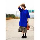 Round-neck Wool Blend Dress