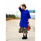 Round-neck Wool Blend Dress