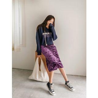 Plus Size Letter-printed Hoodie