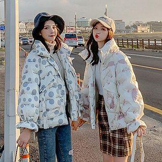 Printed Zip Padded Coat