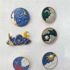 Glaze Sky Brooch