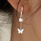 Butterfly Dangle Earring 1 Pc - Butterfly Dangle Earring - Silver - One Size