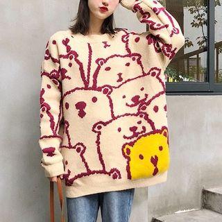 Bear Printed Sweater