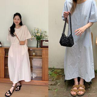 Striped Baggy Long Dress