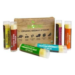 Sky Orgranics  - Organic Lip Balms, 6 Pack Assorted Flavors 1pc