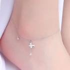 925 Sterling Silver Butterfly Anklet Anklet - Butterfly - One Size