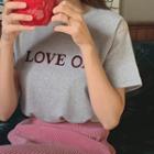 Love Of Letter Appliqu  T-shirt