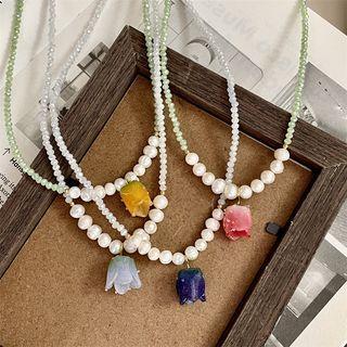 Floral Beaded Necklace