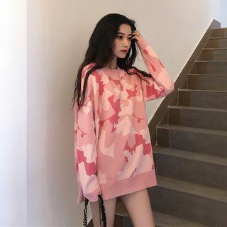 Camo Sweater Camo - Pink - One Size