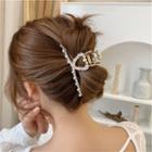 Faux Pearl Hair Claw White Faux Pearl - Gold - One Size