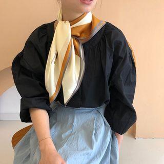 Printed Scarf Yellow - 65x65cm - O202