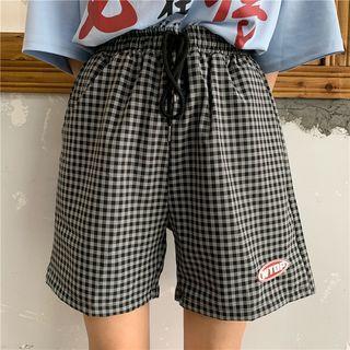 Wide-leg Plaid Shorts As Shown In Figure - One Size