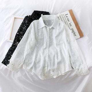 Star-print Loose-fit Light Shirt