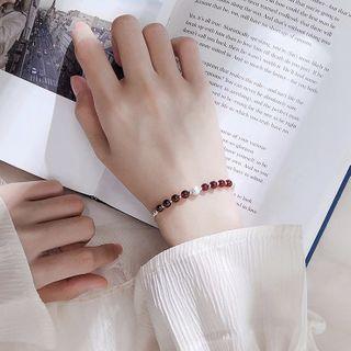 Beaded Bangle Silver - One Size
