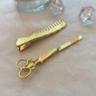 Scissors & Comb Hair Clip Gold - One Size