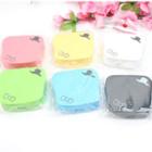 Hat & Bow Print Contact Lens Case As Shown In Figure - 6.4cm X 5.4cm X 1.9cm